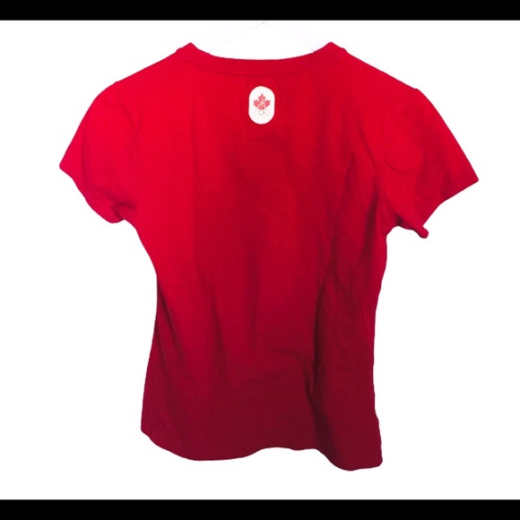 HUDSONS BAY COMPANY Official Canada Olympics Tee With Scoop Neck Red Size Small - Picture 7 of 8